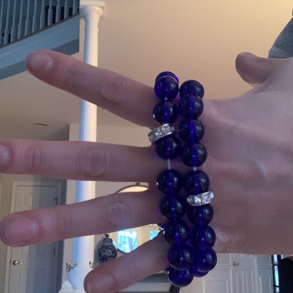 Nwot! Brilliant Blue Stackable Bracelets - image 6